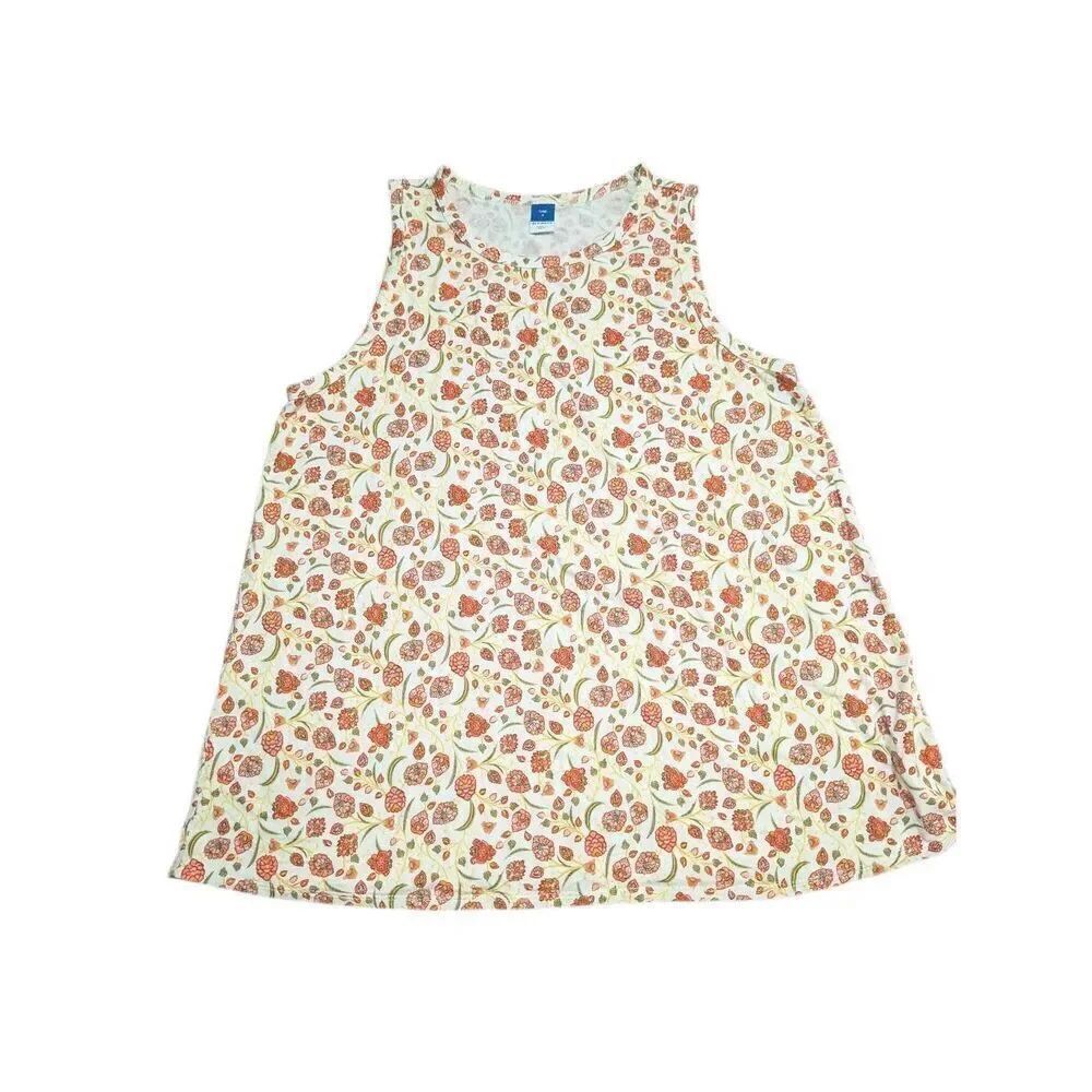 Old Navy Luxe Floral Print Sleeveless Top Women's Small